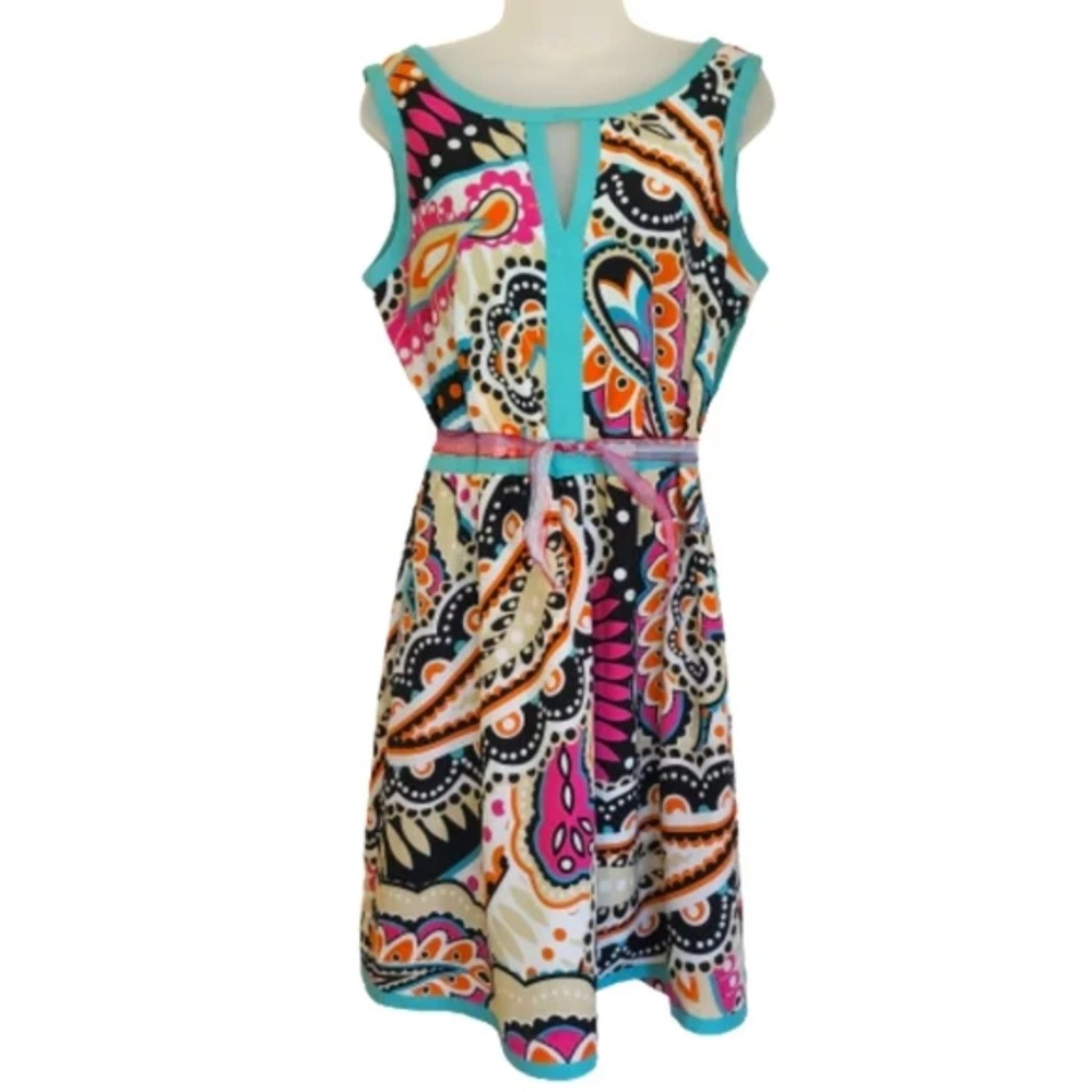 M60 Miss Sixty Size 6 Paisley Turquoise Dress